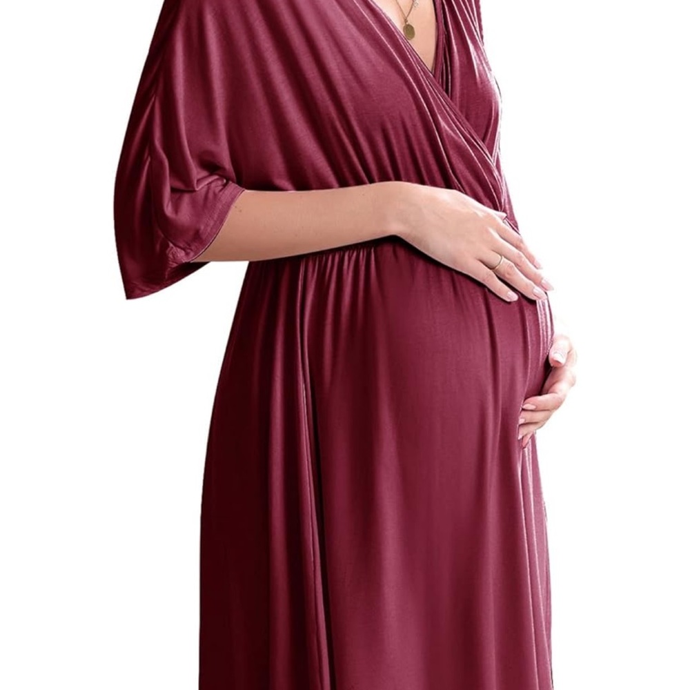 Floral Black maternity Dress - Picture 2 of 2